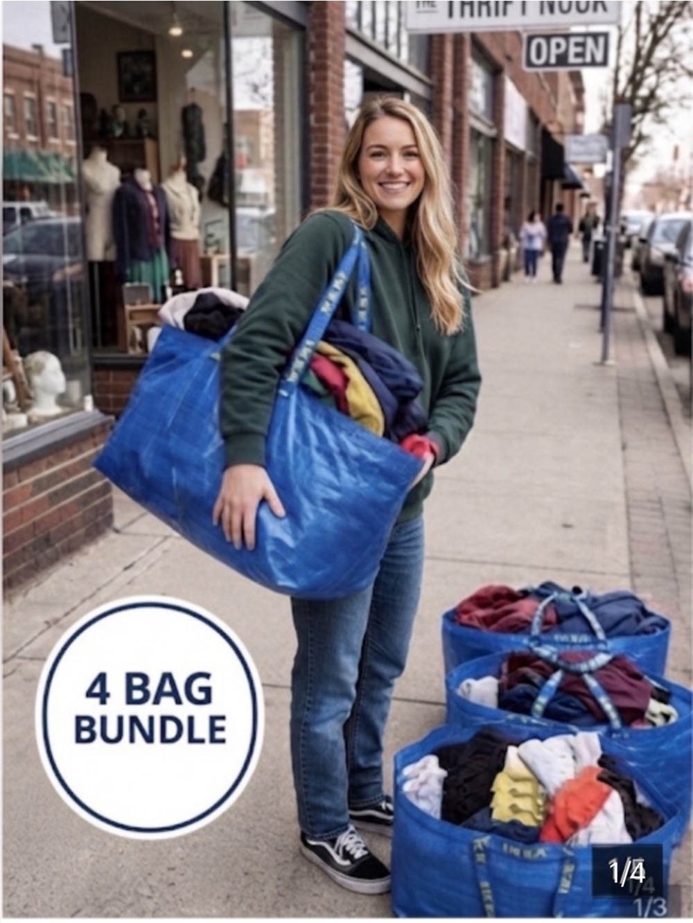 IKEA Frakta Bags, 4 bags included, New moving bags